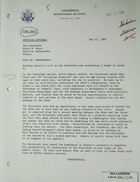 Confidential Letter from Theodore L. Eliot, Jr. to Armin H. Meyer re: Hushang Ansary's Meeting with Secretary, May 17, 1967