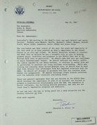 Secret Letter from Theodore L. Eliot, Jr. to Armin H. Meyer re: Importance of Iran to U.S. as Ally and Friend, May 23, 1967