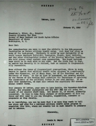 Secret Letter from Armin H. Meyer to Theodore L. Eliot, Jr. re: Military Credit Sales, January 27, 1968