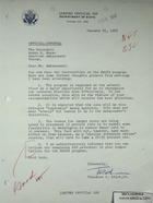 Letter from Theodore L. Eliot, Jr. to Armin H. Meyer re: BALPA Program, January 31, 1968