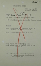 Ambassador's Schedule, March 15-16, 1968