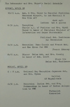 Ambassador and Mrs. Meyer's Social Schedule, April 28-29, 1968