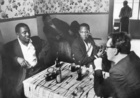 Black Man and White Man in Club in Portobello Road in London, 1958 (b/w photo)