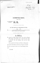 92d Congress 2d Session A Bill To Amend the Public Health Service Act and the Federal Food, Drug, and Cosmetic Act to Assure that the Public is Provided with Safe Drinking Water, and for Other Purposes