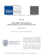 Human Rights and Foreign Policy: What the Kurds Learned (A Drama in One Act)