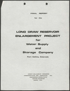 Final Report for the Long Draw Reservoir Enlargement Project for Water Supply & Storage Company