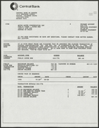 Central Banks Financial Document for Metro Water Conservation, Inc., 3-31-89