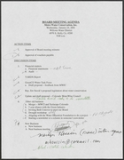 Board Meeting Agenda - Metro Water Conservation, Inc. Wednesday, January 24, 2001
