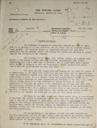 Memo re: Timely Criticism, October 22, 1932