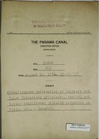 Folder: Panama Canal - Miscellaneous Information re: Laborers and Labor Situation; Efficiency, Health, and Living Conditions; Probable Reduction in Force, etc. - General, August 16, 1913 - December 31, 1934