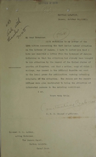 Letter from Constantine Graham to M. L. Walker, October 24, 1921