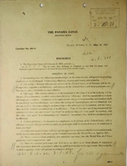 Circular from Jay J. Morrow, Panama Canal Executive Office, re: Discharge of Employees, May 18, 1921