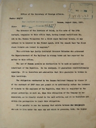 Letter from Ricardo Arias, Secretary of Foreign Affairs, Panama, to Jo. C. S. Blackburn, Head of Department of Government, Canal Zone, re: Refusal to Honor First-Class Ticket of Negro, August 22, 1907