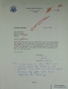 Letter from Theodore L. Eliot, Jr. to Armin H. Meyer re: Arms Package in Congressional Consultation Stage, May 9, 1968