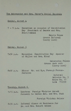 Ambassador and Mrs. Meyer's Social Schedule, August 4-6, 1968