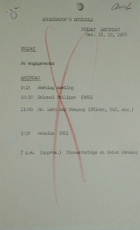 Ambassador's Schedule, October 18-19, 1968