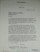 Letter from Armin H. Meyer to Theodore L. Eliot re: Deferral of Eunice Shriver's Offer to Help in Earthquake Relief Activities, September 14, 1968