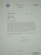 Letter from Theodore L. Eliot, Jr. to Armin H. Meyer re: Diplomatic Report that Shah Continues to See Plebicite as Only Solution to Bahrein Situation, November 7, 1968