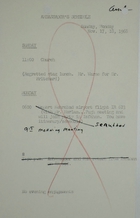 Ambassador's Schedule, November 17-18, 1968