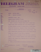 Telegram from Armin H. Meyer to Secretary of State re: Romanian-Iranian Exchange of Visits, November 19, 1968