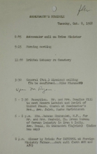 Ambassador's Schedule, October 8,1968