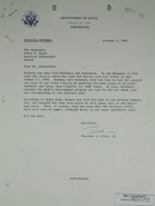 Letter from Theodore L. Eliot, Jr. to Armin H. Meyer re: Ansary Meetings with McNamara and Symington, October 3, 1968