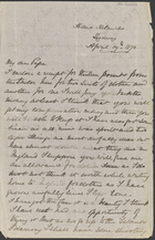 Letter from Robert Walpole to his father, 19 April 1872 (nla.obj-546004455)