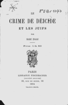 Le Crime de Déicide et les Juifs