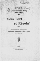 Soit Fort et Résolu ! : Conférence Religieuse Faite à la Salle Consistoriale de la rue de la Victoire, le 22 Mars 1903