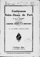 Conférence de Notre-Dame de Paris : Carême 1926: l'Inquiétude Humaine et le Christianisme : II. - Le Judaïsme: Le Dieu de la Bible