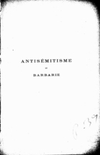Antisémitisme et Barbarie