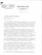 Letter from Jake Garn to John Gibbons re: Technology Transfer Between the United States and China, November 21, 1984