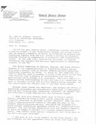 Letter from Jake Garn to John Gibbons re: Technology Transfer Between the United States and China, November 21, 1984