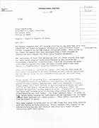 Letter from Joe D. Hall to Donald J. Duck re: People's Republic of China, December 30, 1987