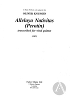 Alleluya Nativitas (transcribed for wind quintet)
