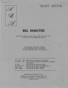 Bill Analysis: Resolutions and Bills Relating to the Inability of the President to Discharge the Duties of His Office