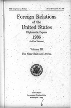Foreign Relations of the United States: Diplomatic Papers 1936, Volume III