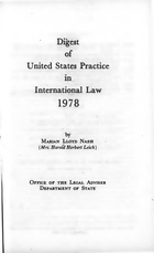 Digest of United States Practice in International Law, 1978