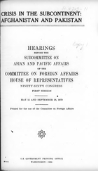 Hearings Before the Committee on Asian and Pacific Affairs of the Committee on Foreign Affairs House of Representatives, Ninety-Sixth Congress, First Session, May 15 and September, 1979