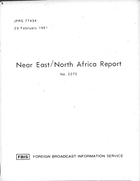 Kara Andre Nilsen: Deputy Prime Minister Ali Keshtmand Tells Regime's Goals, Near East/North Africa Report No. 2270, JPRS 77434, 23 February 1981