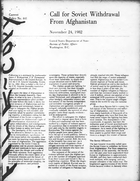 Call for Soviet Withdrawal from Afghanistan by Ambassador Jeane J. Kirkpatrick, Current Policy No. 441, United States Department of State, November 23, 1982