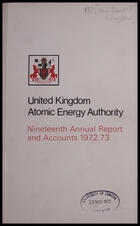 Annual Report Of The United Kingdom Atomic Energy Authority, 1972-1973 (B1736931)