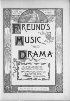 American Art Journal, Vol. 6, no. 23, October 9, 1886, Freund's Music & Drama, Vol. 6, no. 23, October 9, 1886