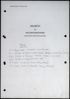 Macbeth Rehearsal Draft (RNT/SM/1/887b)