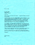 Correspondence Between Barbara Denman, Women in Development Coordinator, and Ruth Adams, Peace Corps, Thailand, 1986