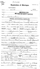 Document 19: Marriage License between Ralphero E. Kerwineo and Dorothy Kleinowski, March 24, 1914 in Milwaukee Wisconsin