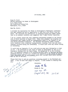 Letter from Wienke M. Tax to Susan Scull, October 18, 1983 re: Morehead Scholarship Application