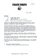 Memorandum from Susan Scull to Loret Ruppe, July 13, 1983 re: Request for Participation at the AWID Conference