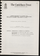 Preliminary Report Submitted To The Instituto Nacional De Cultura (Inc) (CUS/3/4/2/11)