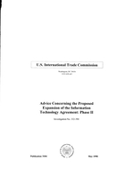 Advice Concerning the Proposed Expansion of the Information Technology Settlement: Phase II